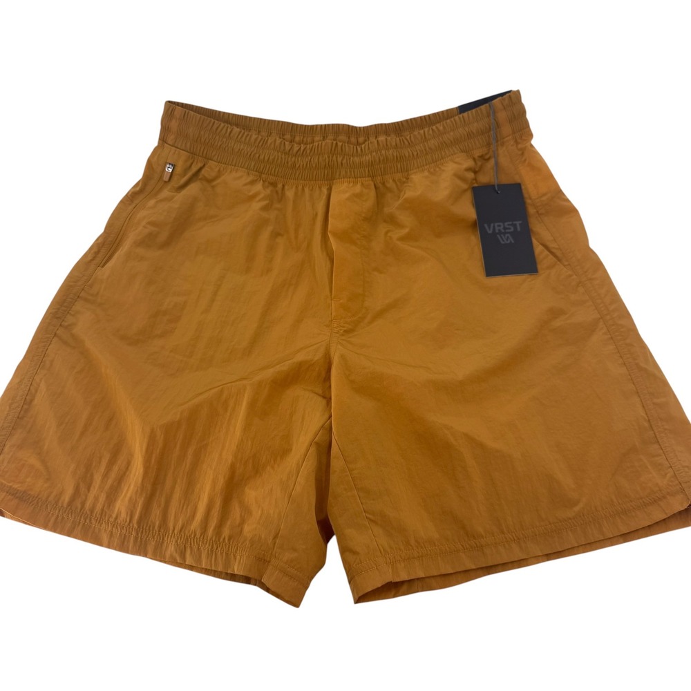 VRST Mens 7" All-In Short Palomino Gold Shine Unlined Water Repellent Med NWT - Picture 5 of 11